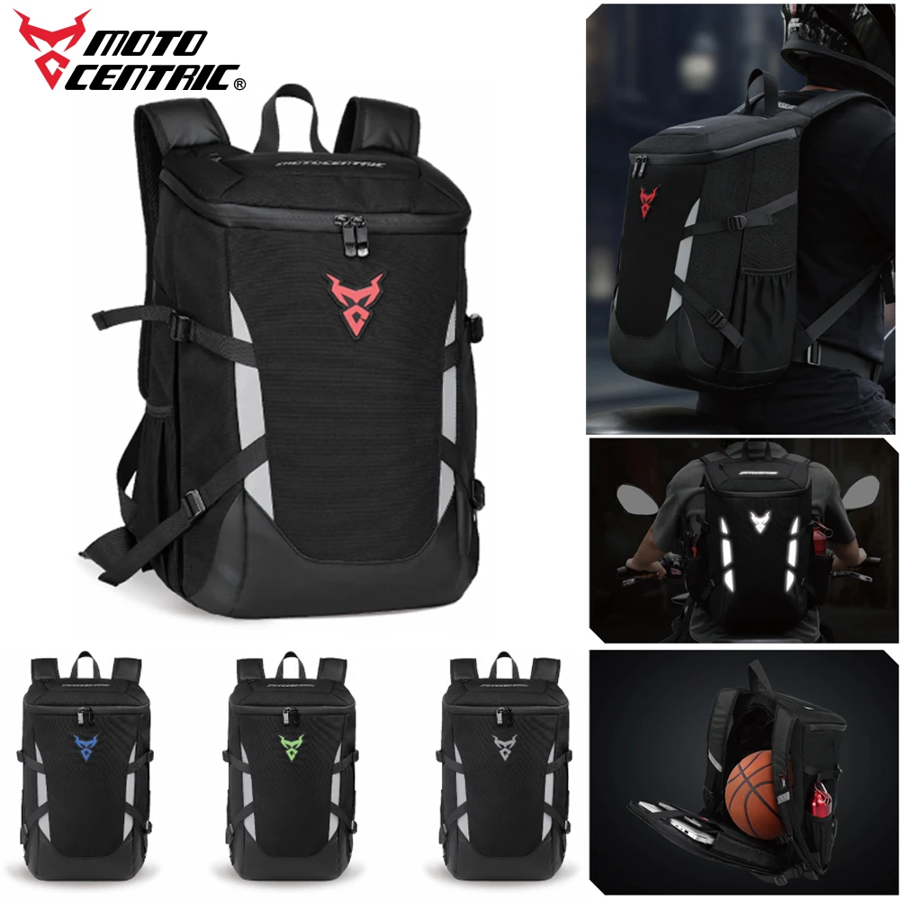 

Night Reflective Riding Backpack Motorcycle Helmet Backpack Female Motorcycle Rider Waterproof Travel Bag Men's Large Capacity