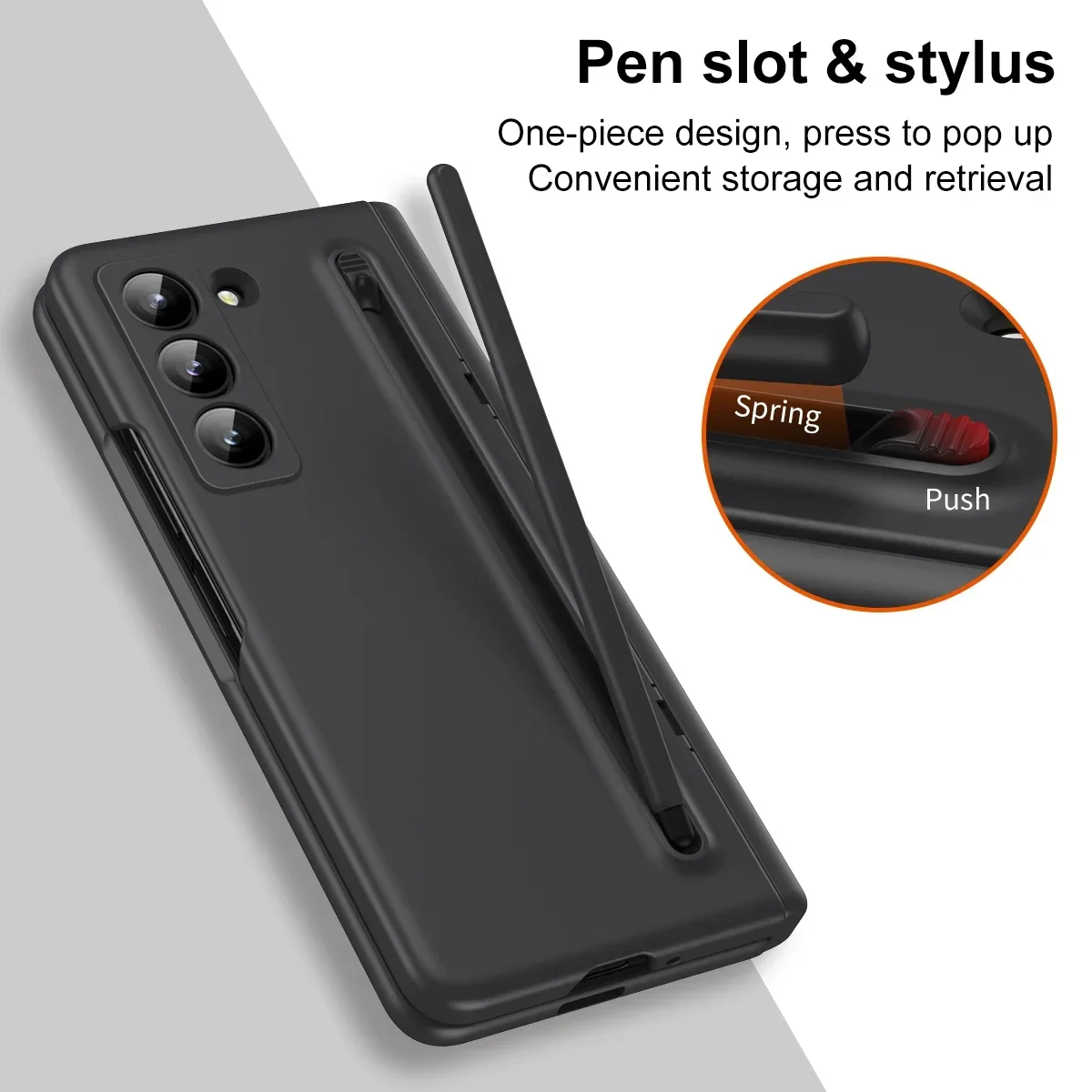 Opaco Per Samsung Z Fold SE Special Edition 6 Slim Galaxy Z Fold 6 5 4 3 Custodia Con Pellicola Touch Pen Slot Flip Cerniera Staffa Copertura