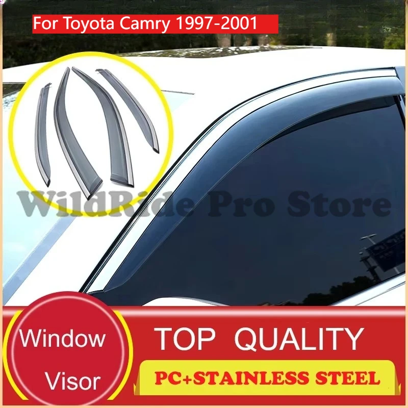 

Дефлекторы окон для Toyota Camry 1997-2001, защита от дождя, автомобильный дефлектор, козырьки для дверей и окон