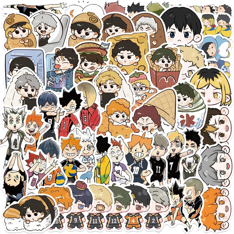 New 50pcs Japanese Anime Haikyu Cute Graffiti Stickers Diy P