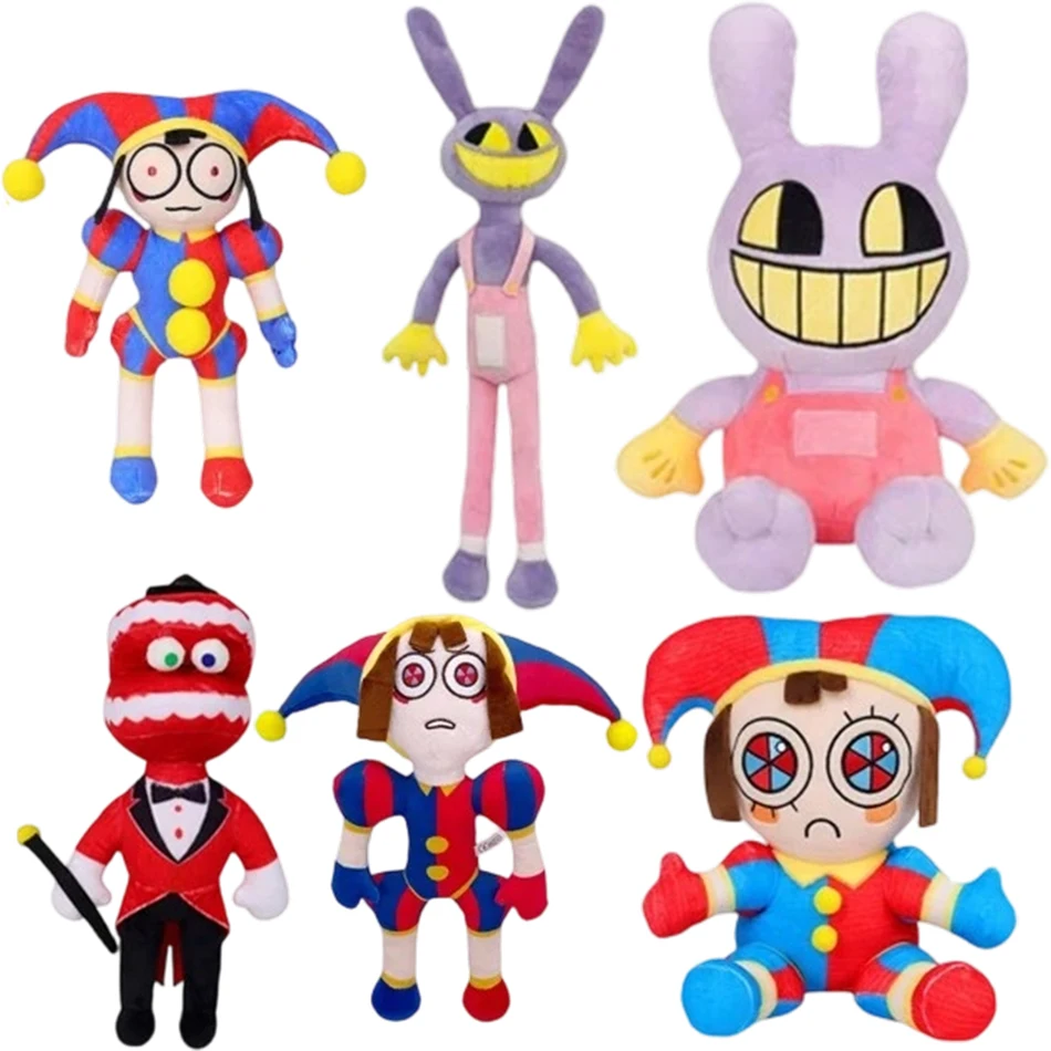 The Amazing Digital Circus Plush Pomni and Jax Plushie Doll Toys for Christmas Halloween Birthday Toys Gifts