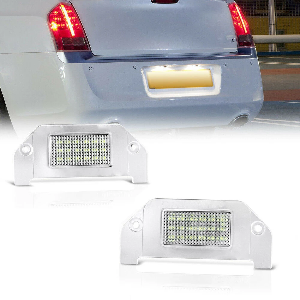 Juego de luces LED SMD para matrícula, iluminación trasera de coche, blanco puro, LH + RH para 05-14 Chrysler 300 300C Chrysler Sebring 07-10, 2 uds.