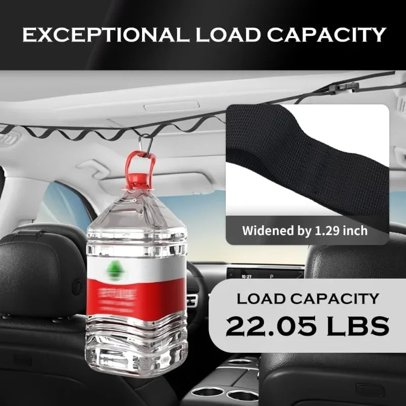 Car Clothesline Car Multi-Functional Hanging Rack for Rear Seats,Storage and Fixing Hooks,Car Interior Accessories,Car Organizer