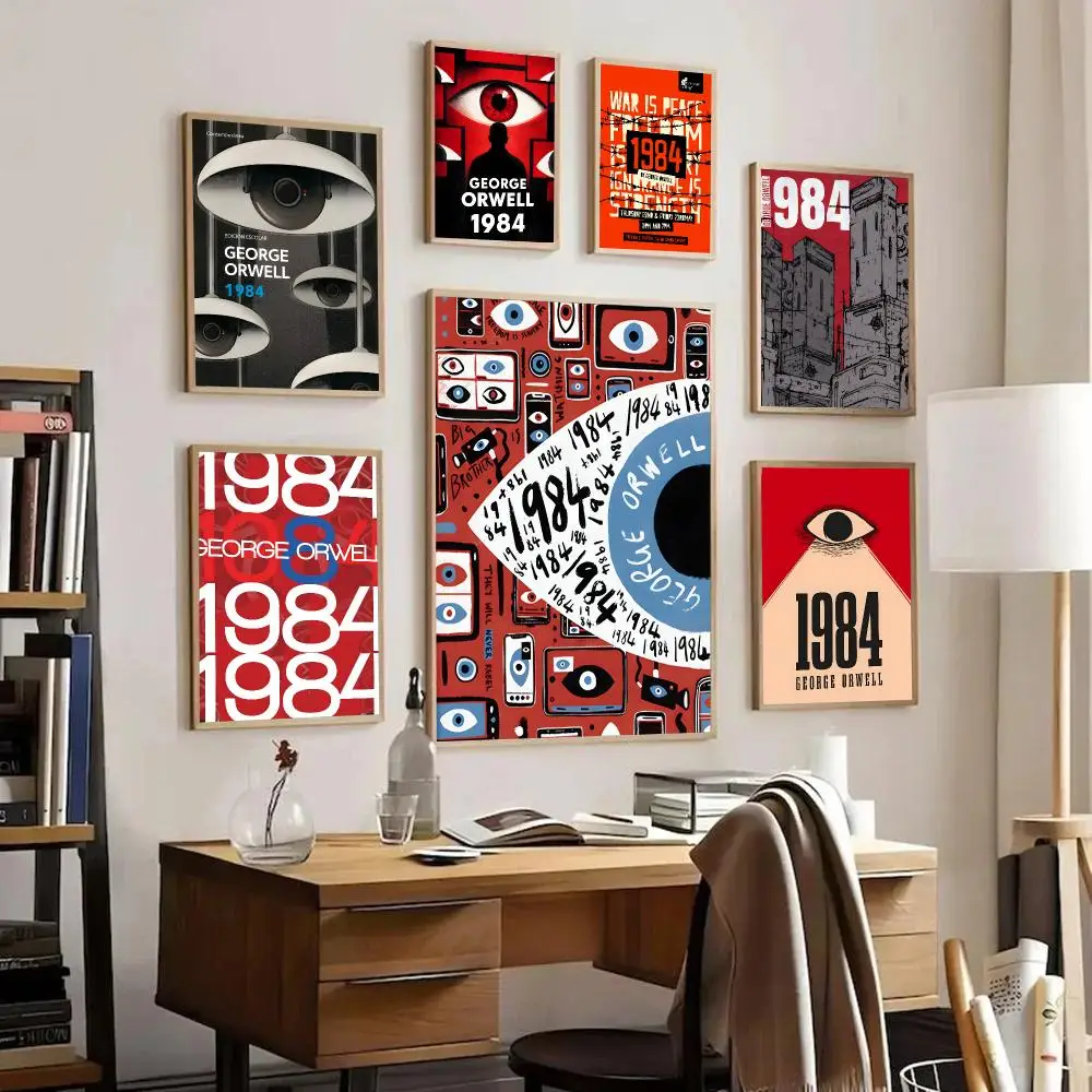 British Novel 1984 Poster HD Art Sticky Wall Waterproof Home Living Room Bedroom Bar Aesthetic Decoration