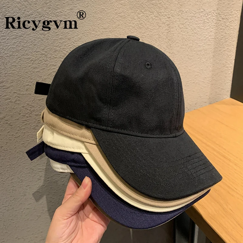 Adjustable Women Men Baseball Cap Soft Cotton Soild Color Snapback Hat Outdoor Casual Sports Hip Hop Bonnet Summer Sun Visors