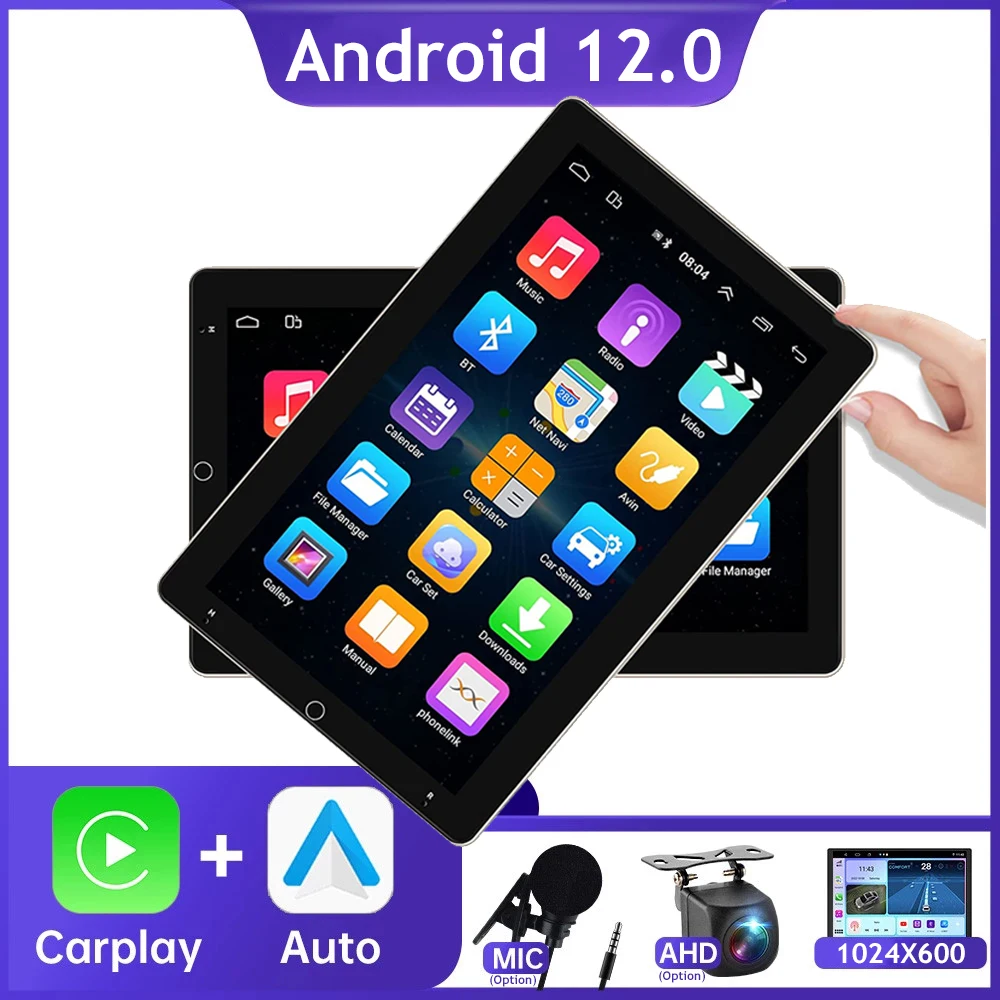 

2din Android 12.0 Car Radio 2.5D Vertical 10.1'' HD Maltimedia Stereo 2GB + 32GB Car NO DVD Player Carplay GPS Navigation Radio