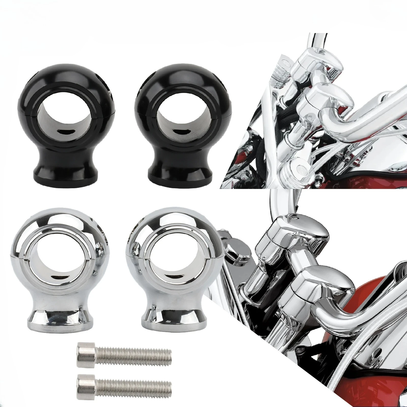 

32mm Handlebar Riser Clips, Round Handlebar Seat Riser, For Harley Handlebar Height Extension Accessories