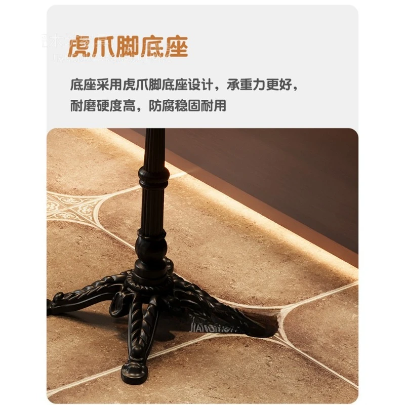 Retro cafe table and chair combination Solid wood table and chair combination