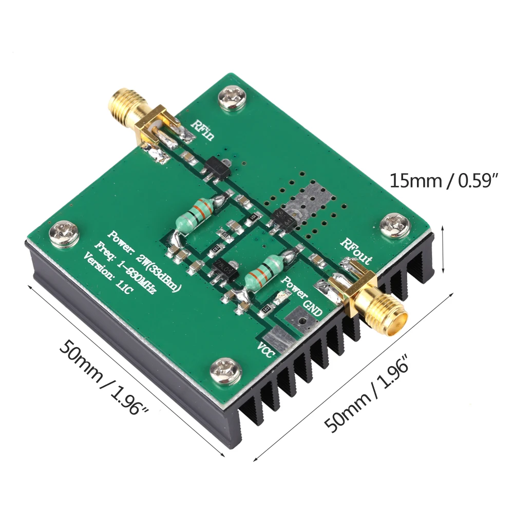 1-930MHz 2W RF Broadband Power Amplifier Module for Radio Transmission FM HF VHF