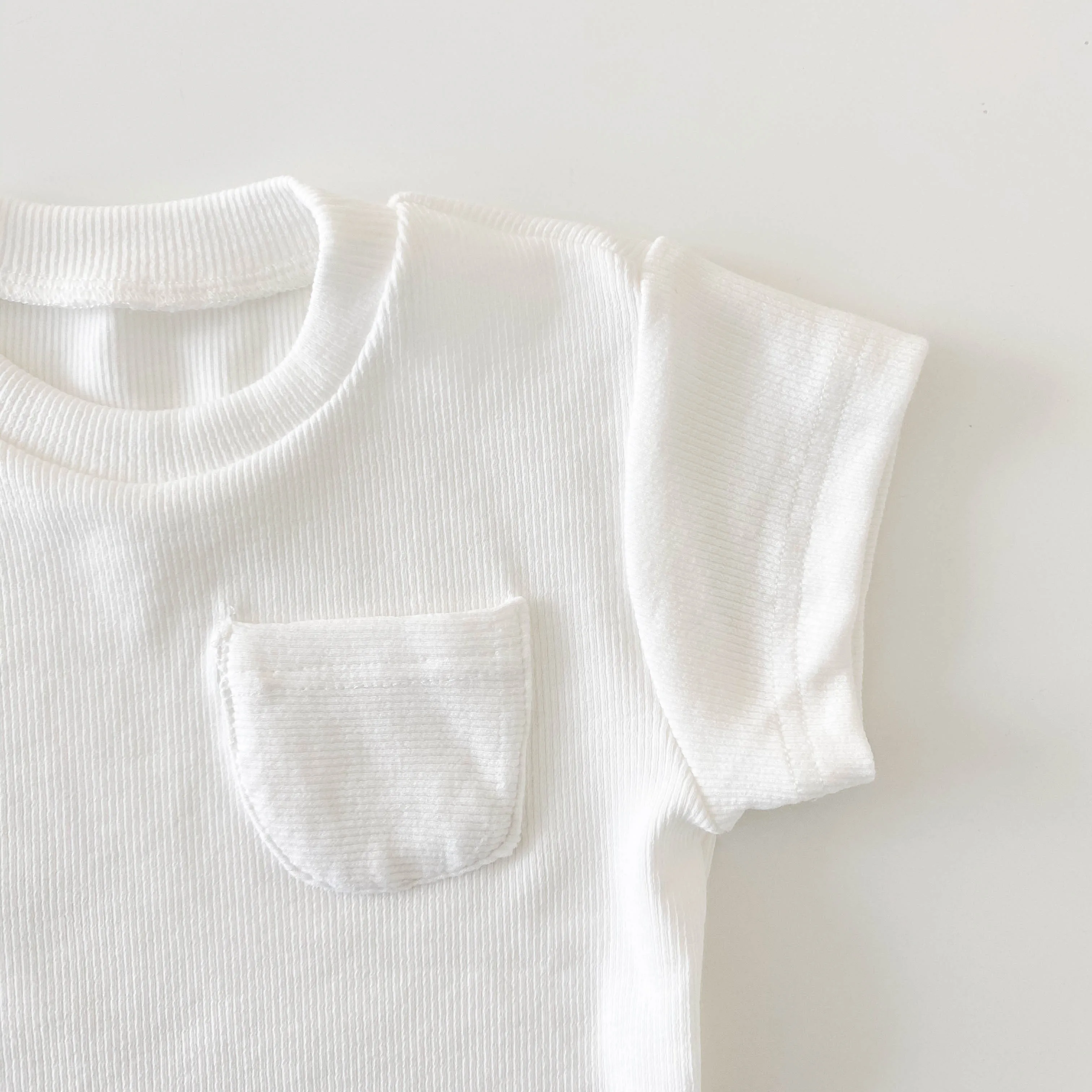 Summer Newborn Infant Baby Boys And Girls Cotton Solid T-shirt Kids Fashion Soft Casual Elastic Simple Baby Clothing