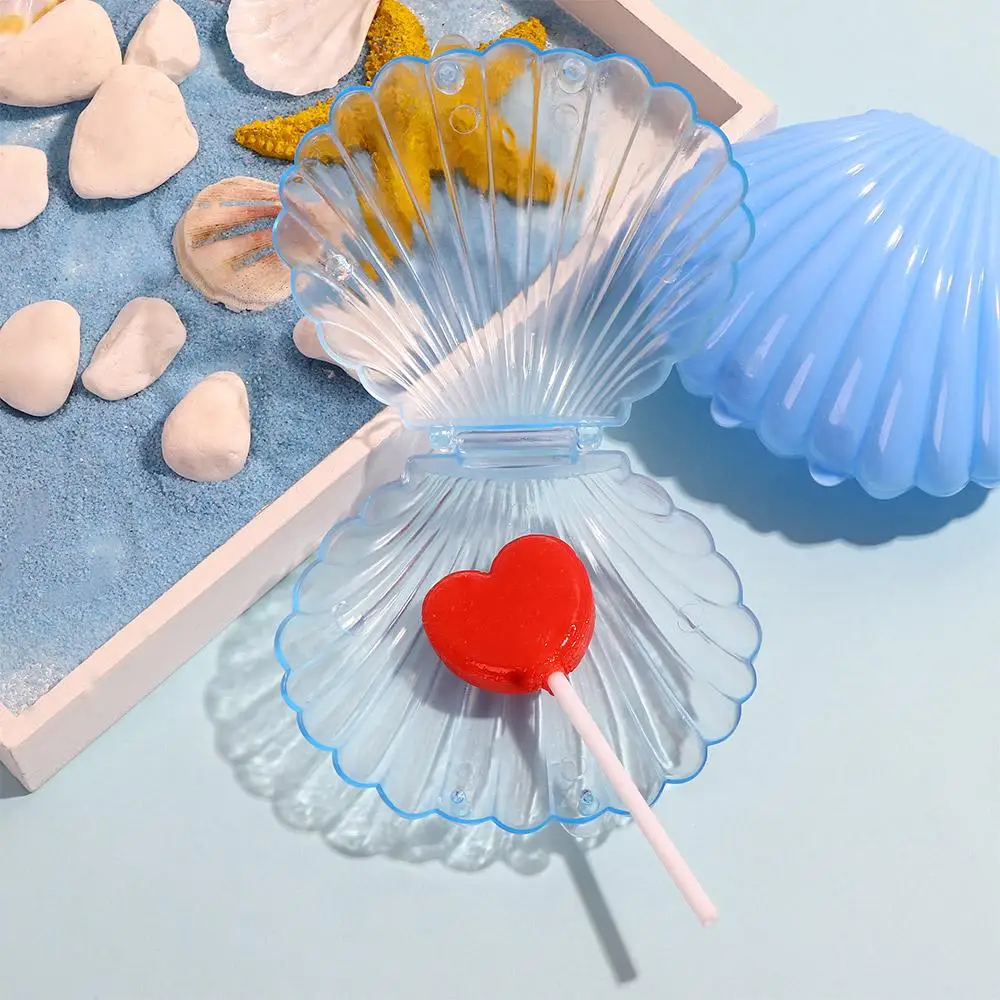 

Transparent Bracelet Earrings Seashell Shape Boxes Storage Gift Jewelry Box