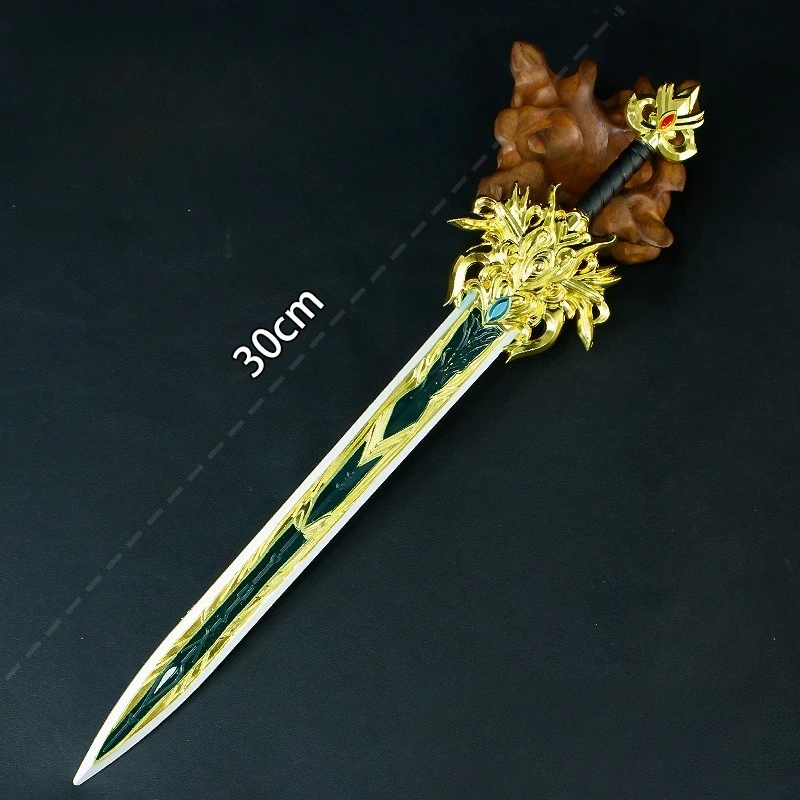 30cm nuevo Luan Fei espada entorno artesanía de Metal recoger modelo accesorios decoración de escritorio adornos regalos de cumpleaños Juguetes