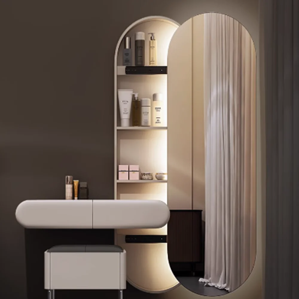 

Makeup Mirror Vanity Table Bedroom Storage Cabinet Modern Dressing Table European Mesa De Maquillaje Lounge Suite Furniture