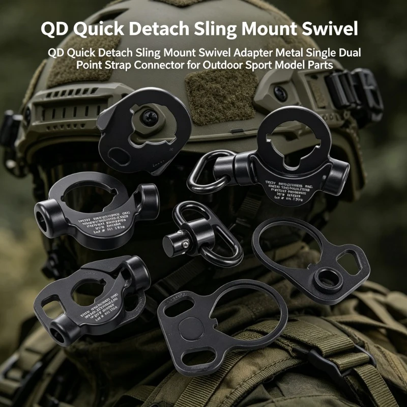

Strap Connector QD Quick Detach Sling Mount Swivel Adapter Metal Single Dual Point for Outdoor Sport Airsoft Model Accessories