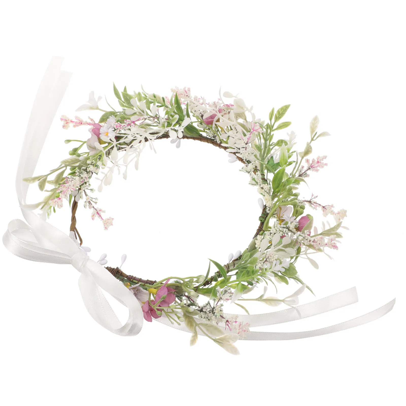

Crown Wreath Tiara Headband Wedding Flower Fairy For Cloth Bridesmaid The