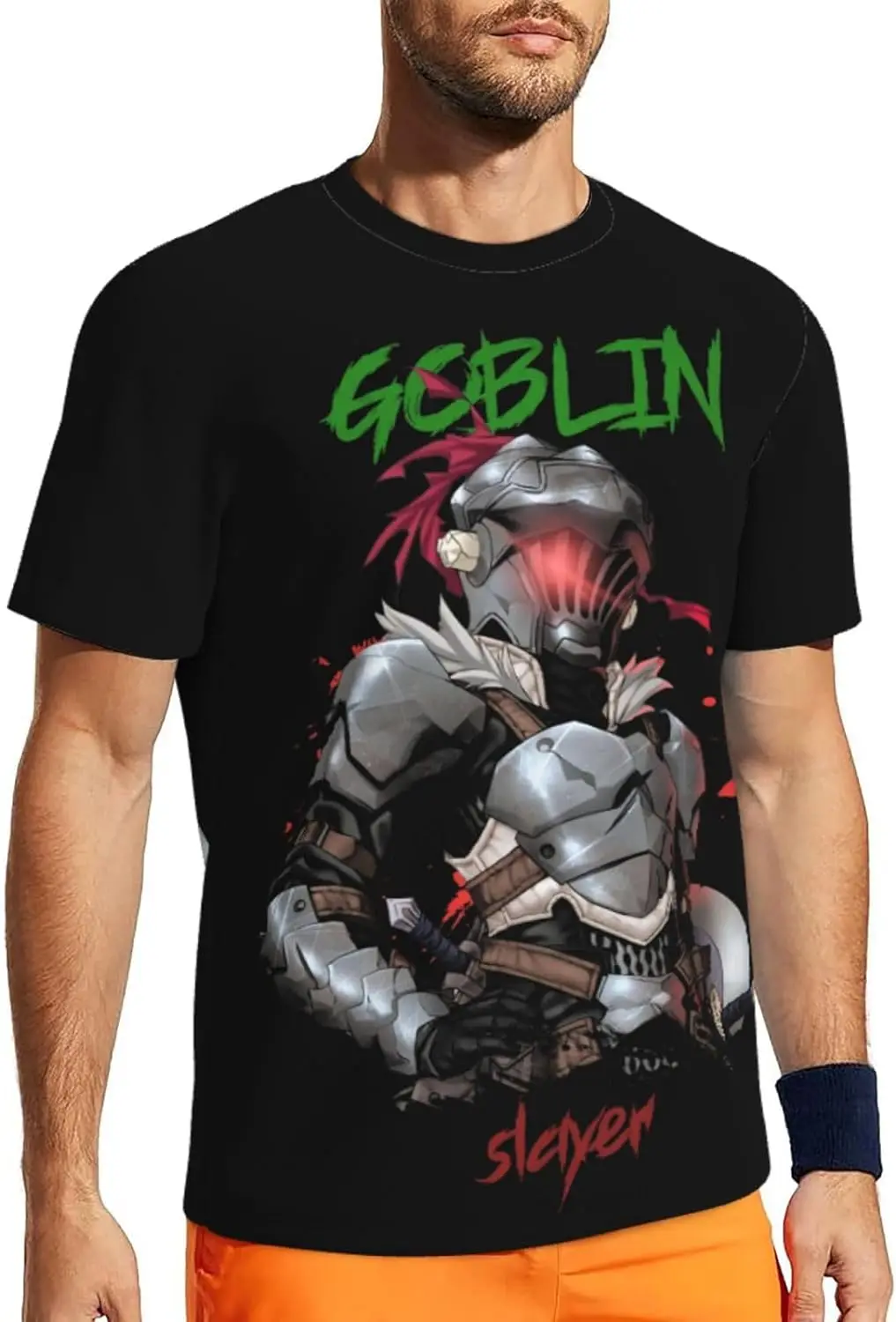 

Anime Goblin Slayer Shirt Men's Sports Round Neck Short Sleeve Tee Tops