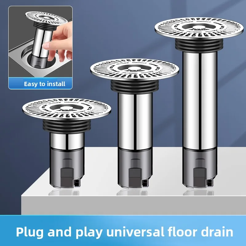 

Stainless Steel Floor Drain Core - Anti-Odor/Clog Drain Stopper, Fast Drain Bathroom/Shower Floor Drain Insert with Universal Fi