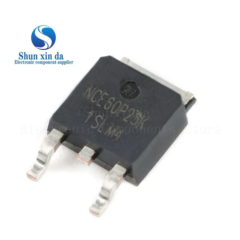20 pz muslimate TO-252 DPAK 60V 25A 90W NCE60P25 MOSFET SMD Transistor P-Channel Enhancement Mode Power