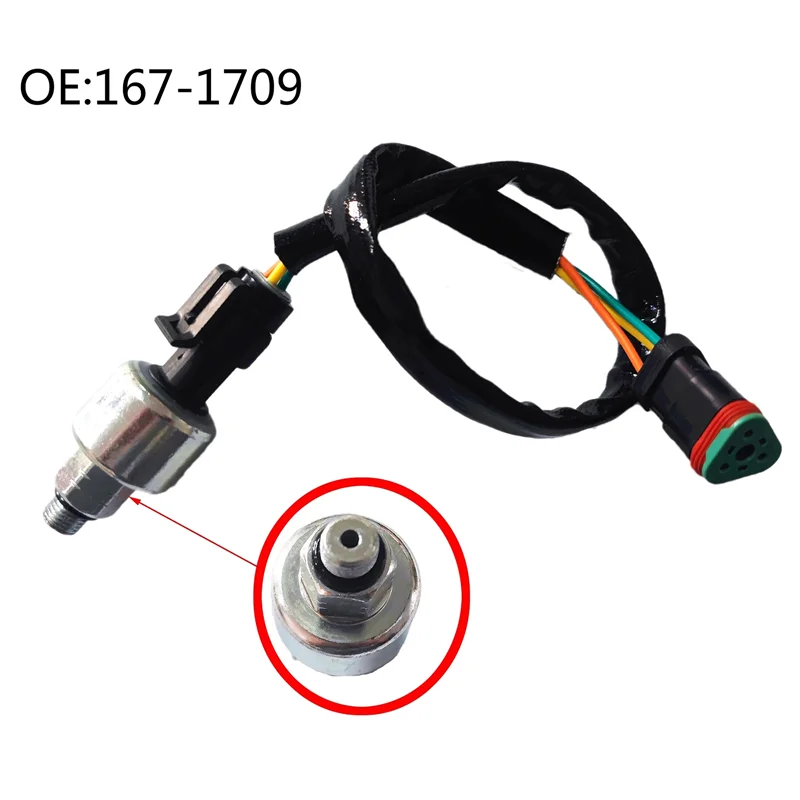 Oil Pressure Sensor 167-1709 1671709 for Cat Engine 3116 3126 3408E 3412E Wheel Tractor 631D 631E 631G 633E