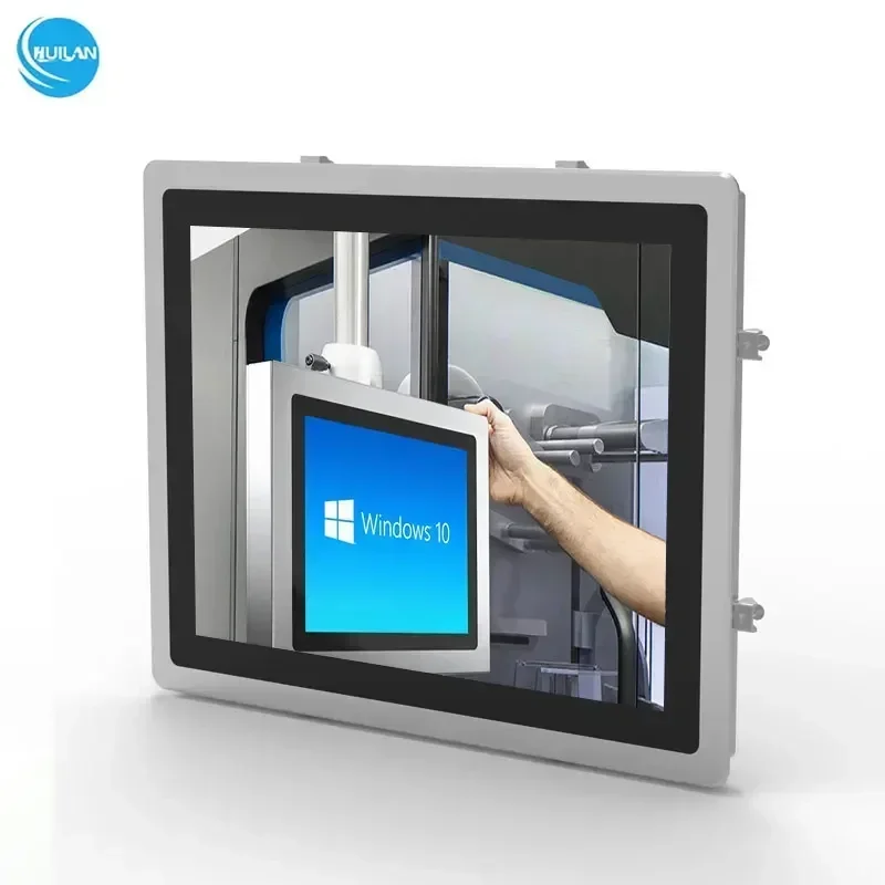 

Промышленный панельный ПК 2026 Premium Products с ЖК-монитором, плоским экраном VGA и резистивным сенсорным управлением VESA Pure 1