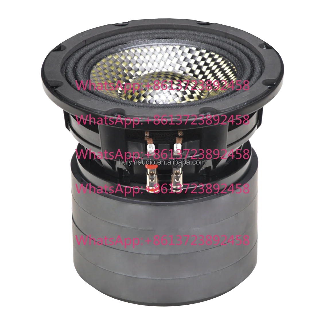 4 Magnets 6 Inch Pro Audio Mid Bass Woofer Speaker 300W RMS 8Ohm Carbon Fiber Surround Loudspeaker for Stage Pro Audio 650-055