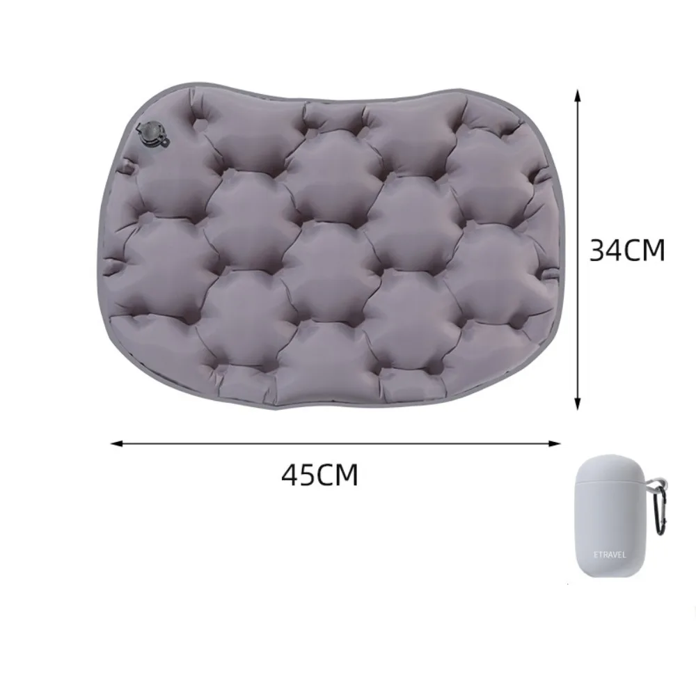 Portable Inflatable Seat Cushion with Storage Case Ultralight Sitting Pad Air Mat Manual Inflation Air Sitting Pad