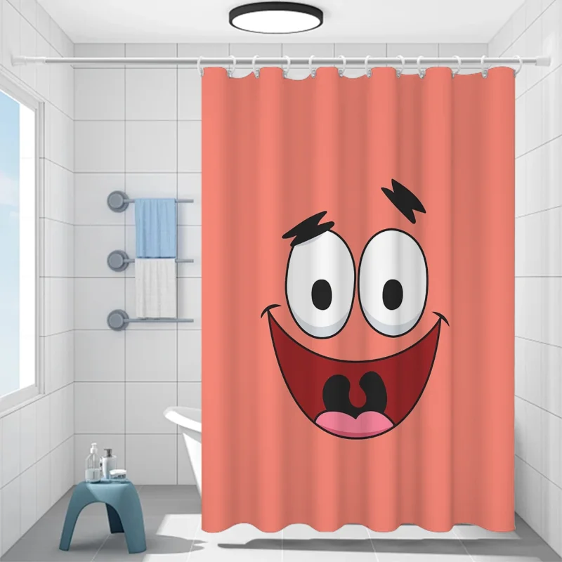 Spongebobes Shower Curtains for Bathroom Curtain Accessories Bath Bedrooms Waterproof the Home Fabric Shade Opaque Products