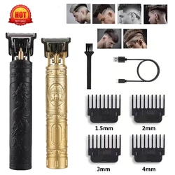 2024 NEW Vintage T9 Hair Cutting Machine Men's Electric Shaver Rechargeable Hair Trimmer Beard Clipper Barber Hair Cut Hot Sale