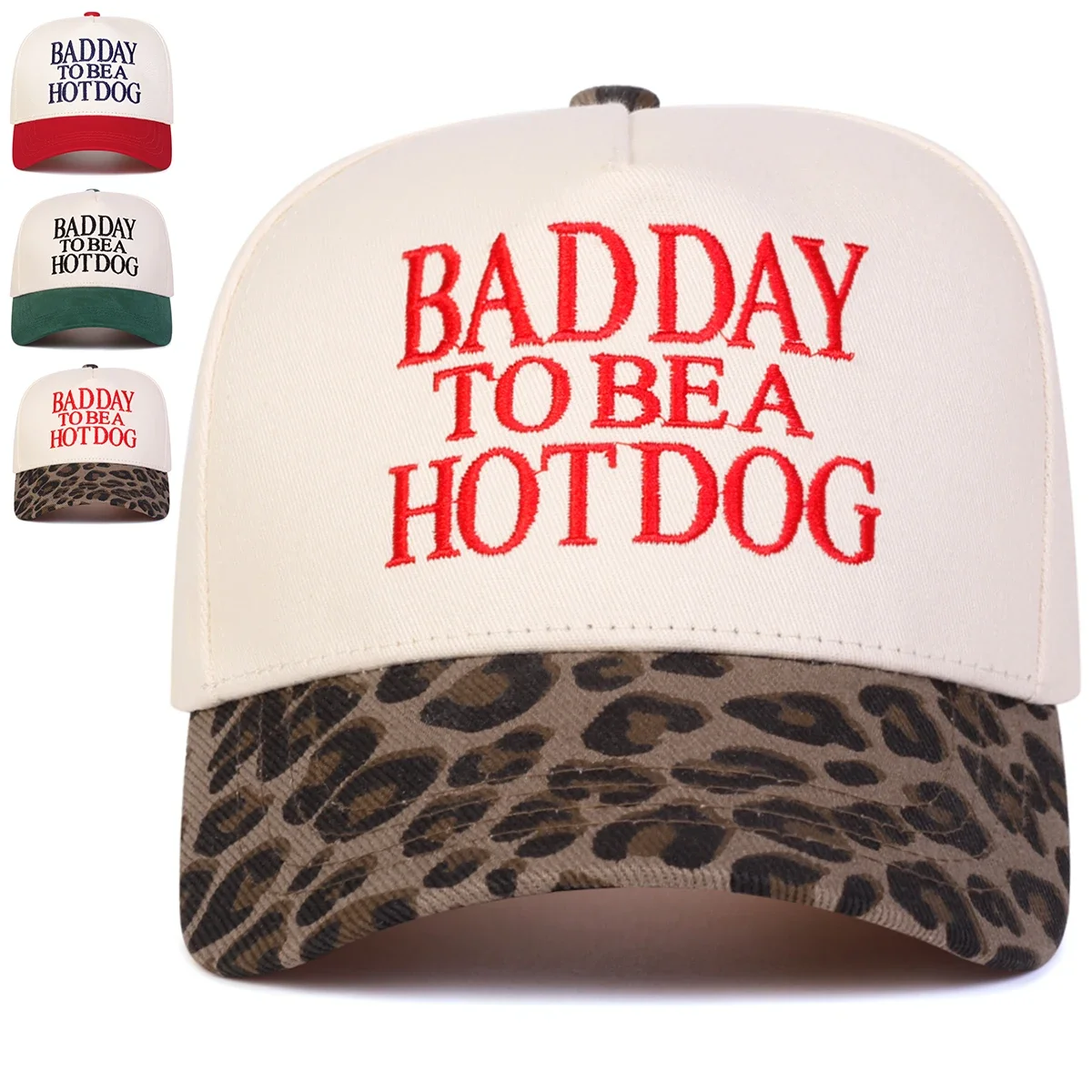Unisex Baseballkappen mit Stickerei „BAD DAY TO BE A HOTD“ für Frühling und Herbst, verstellbare Freizeithüte für den Außenbereich, Sonnenschutzhut, Sportkappe