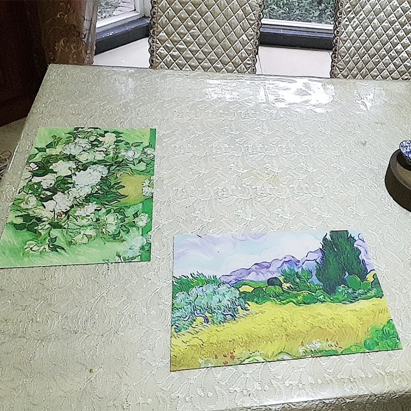 Van Gogh Art Printed Heat Resistant Placemats Set Of 4 Non-Slip Washable Table Mats For Dining Kitchen Home Decor