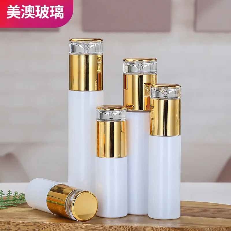 Lotion bottle spray bottle transparent pearlescent white blow bottle nozzle glass pp perfume sunscreen spray Refillable Bottles