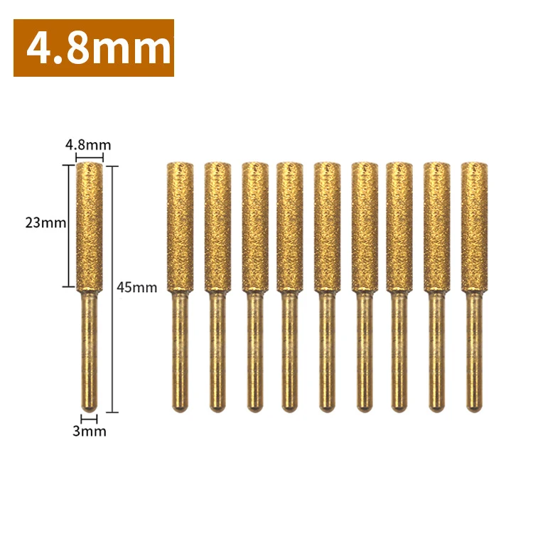 Grinding Head Sanding Head Set 10pcs Air Tool Accessories Chain Grinder Chain Tooth Electric Grinding Head High Quality