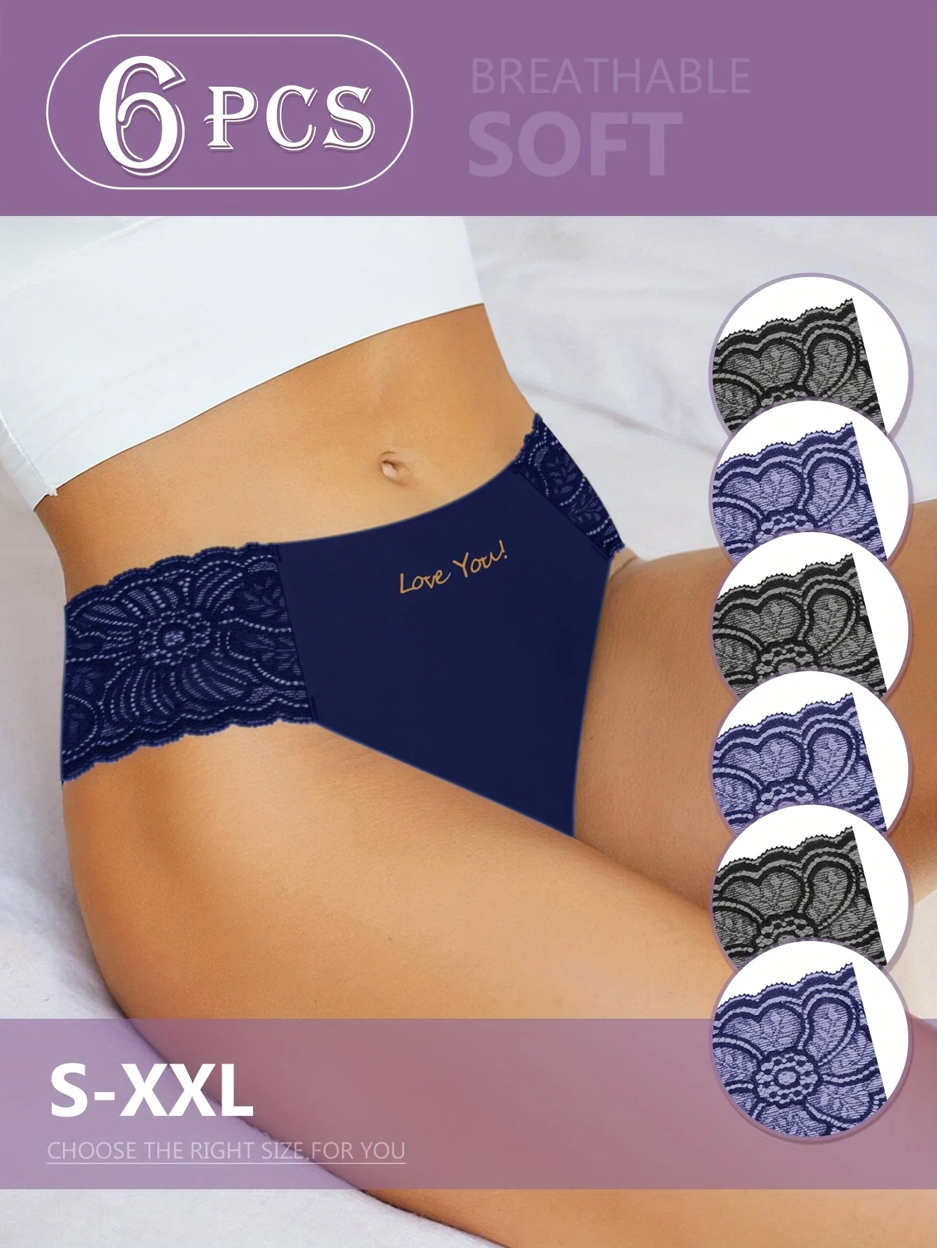 Thumbnail 2 - #30 Latest Womens Lace Trim Comfort Panties Updates