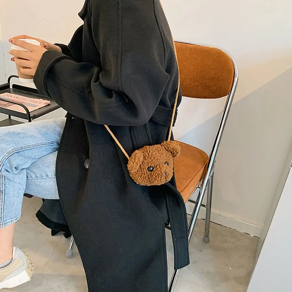 Organizzatore per auricolari Sorriso Orso Cartoni animati Animali Orso Borsa a tracolla Sorriso Orso Borsa diagonale da donna