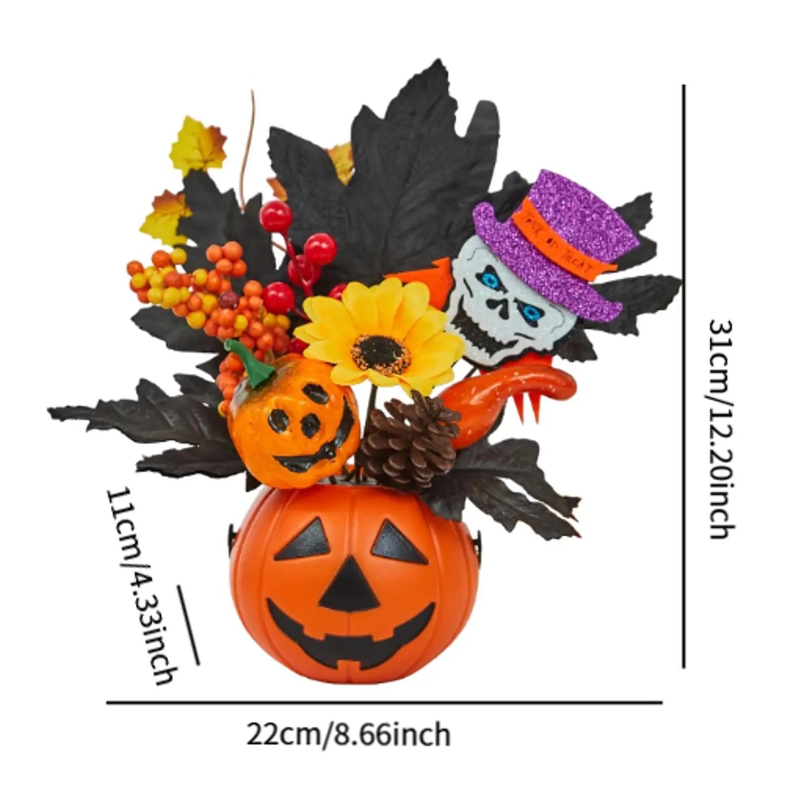 اليقطين الاصطناعي، أوراق القيقب، زهور البخاخ، الخضار، رغوة الخريف، اليقطين، ديكور الهالوين للداخلية، الشرفة، الخريف، المنزل