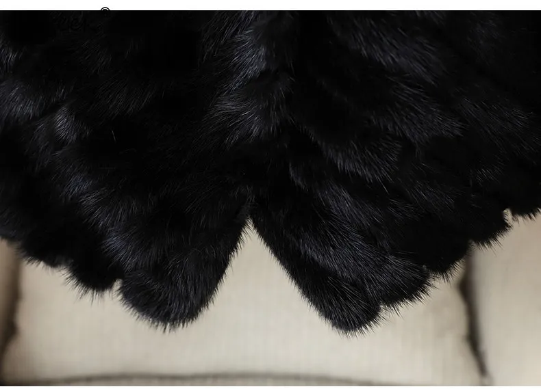 Tcyeek Real Mink Fur Coat Women Winter Clothes Warm Real Fur Womens Coats V-neck New in Outerwears 2025 Fashion Fourrure Femme