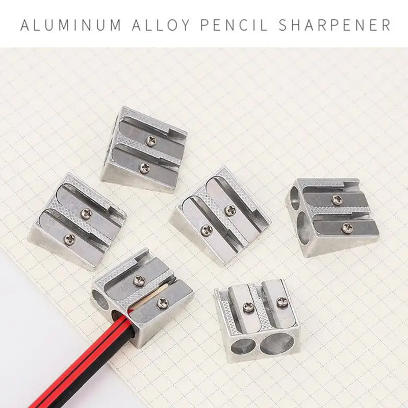 براية قلم رصاص معدنية مريحة ، براية تلوين ، ملحقات قرطاسية للفصول الدراسية والمكاتب المدرسية