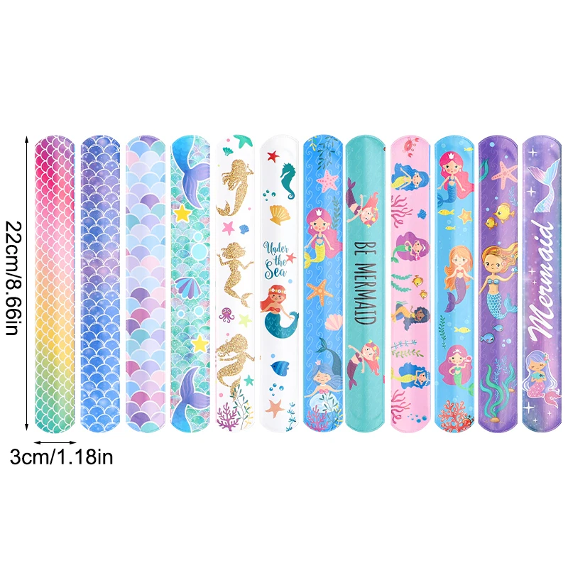 Cartoon Circular Bracelet With Sequins And Glitter Siren Theme,Baby Shower For Children Under The Sea,birthday Party Supplies