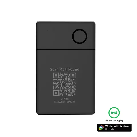 무선 충전식 GPS 카드 추적기 Xiaomi Pixel QR 코드 손실 방지 지갑 스마트 태그용 Google 인증 Android 로케이터