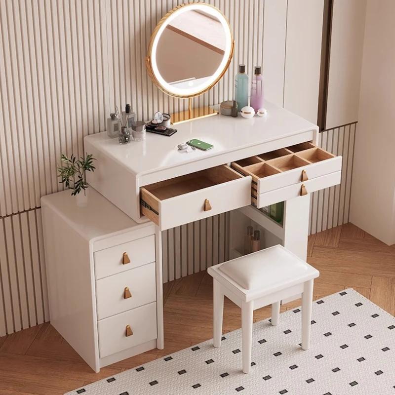 Luxury Kawaii Dressing Table Organizers Aesthetic Girls Makeup Dressing Table Bedroom Modern Coiffeuse De Chambre Home Furniture