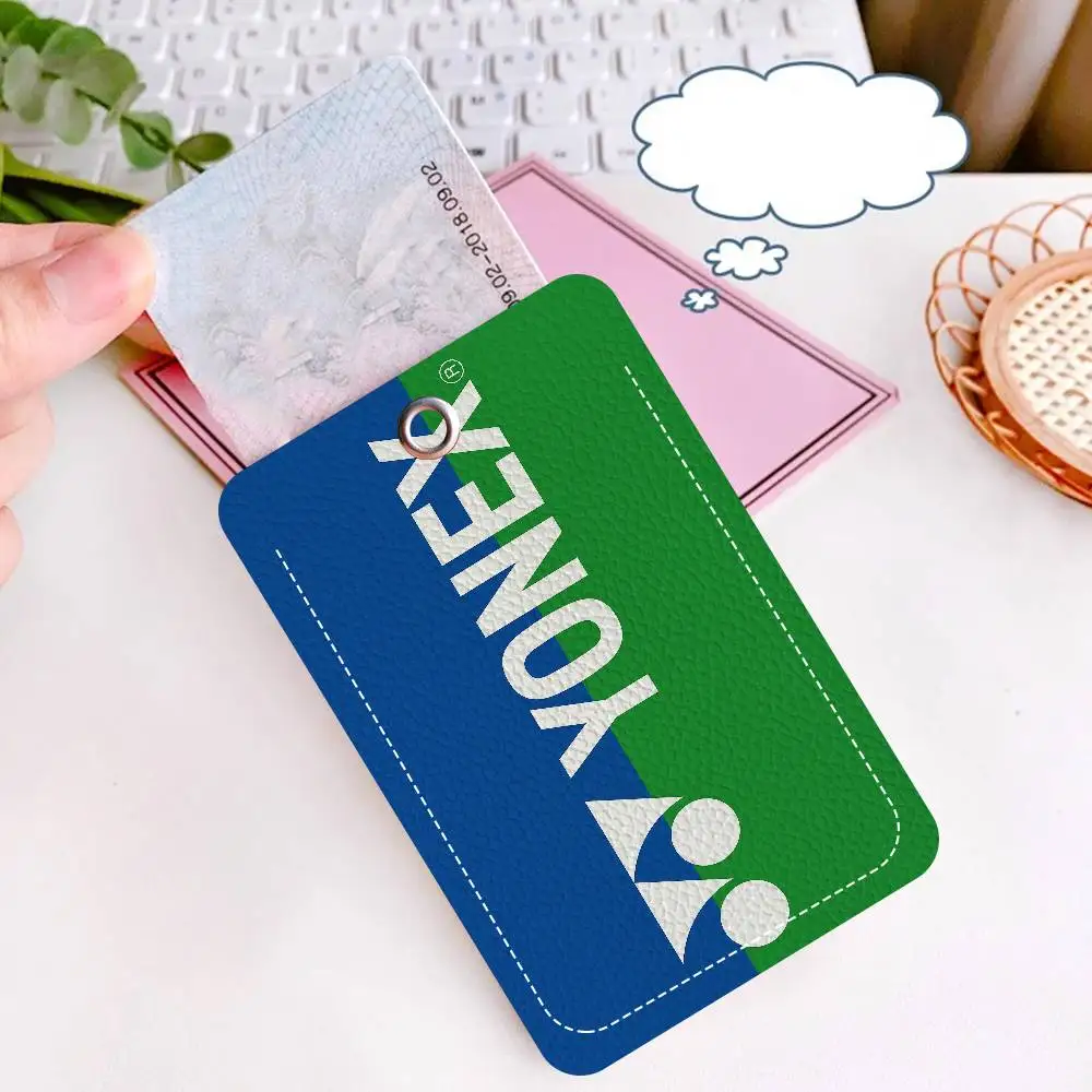 سلسلة مفاتيح عصرية لتنس الريشة Y-Yonex مع حامل بطاقة الوصول، وحافظة واقية لبطاقة الهوية وبطاقة البنك للأمن