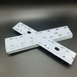10pcs 257mm x 47mm Aluminium PCB Circuit Board for 14PCS x 1W,3W,5W LED In Series
