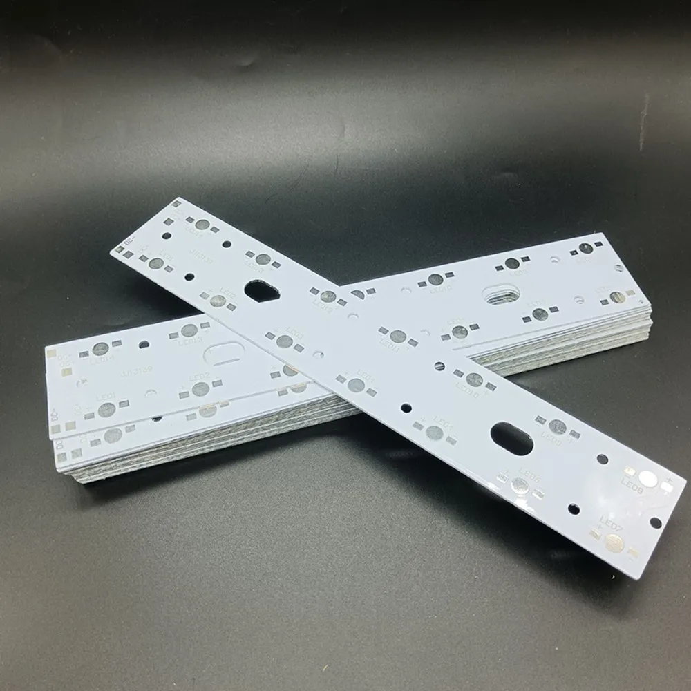 10pcs 257mm x 47mm Aluminium PCB Circuit Board for 14PCS x 1W,3W,5W LED In Series