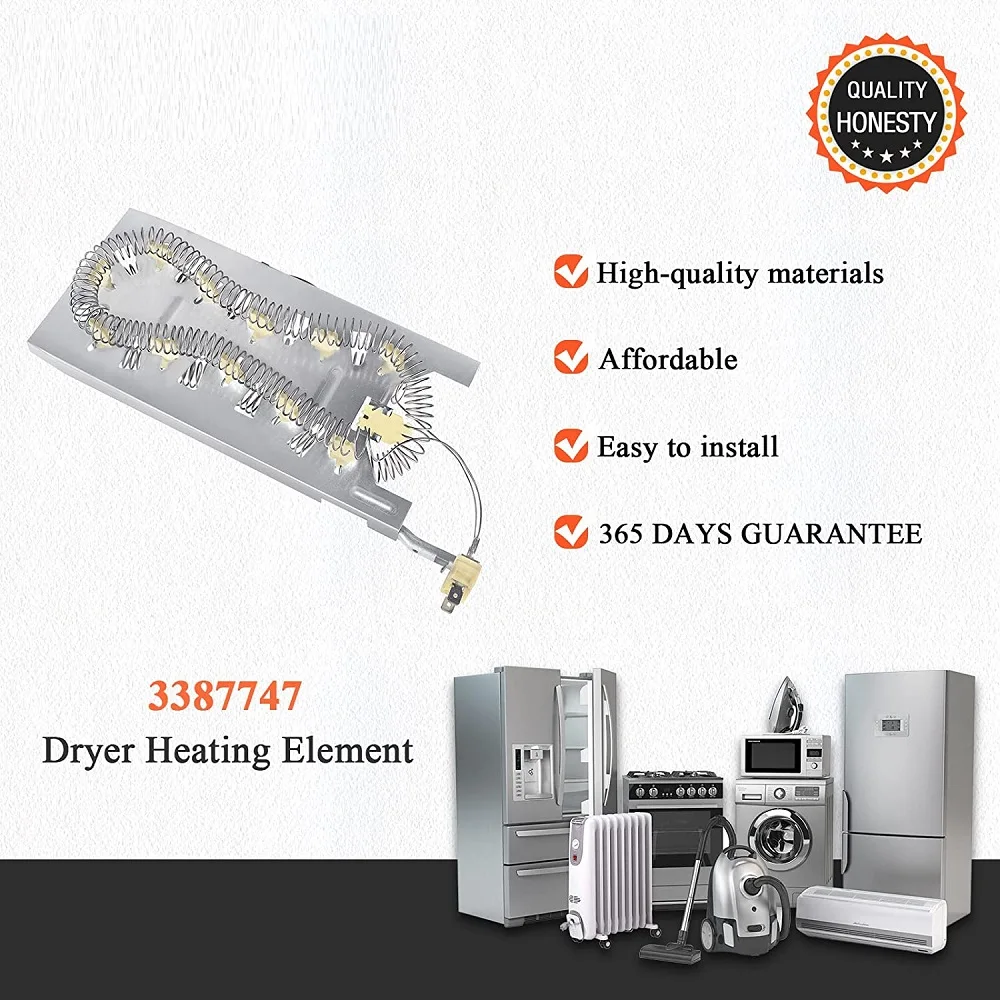 3387747 PS11741416 Dryer Heating Element Replacement AP6008281 8527865 AP2947033 PS344597 W11045584 W11344457