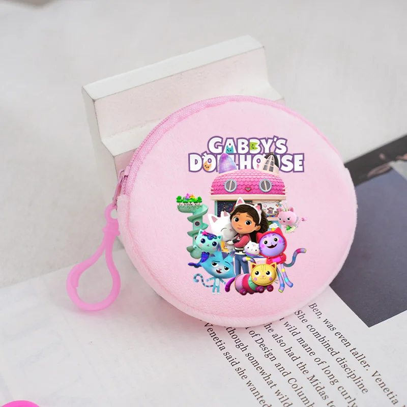 

Новый кошелек-монетница Gabby Dollhouse для детей, с мультяшным принтом, для девочек, для хранения денег, ключей и карт, мини-сумочка, подарок на день рождения