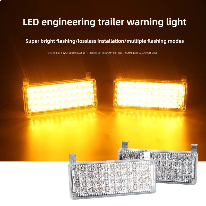 

12 24V LED High Power Emergency Warning Flash Strobe Light Beacon for Forklift Truck School Bus Amber Work Vehicle