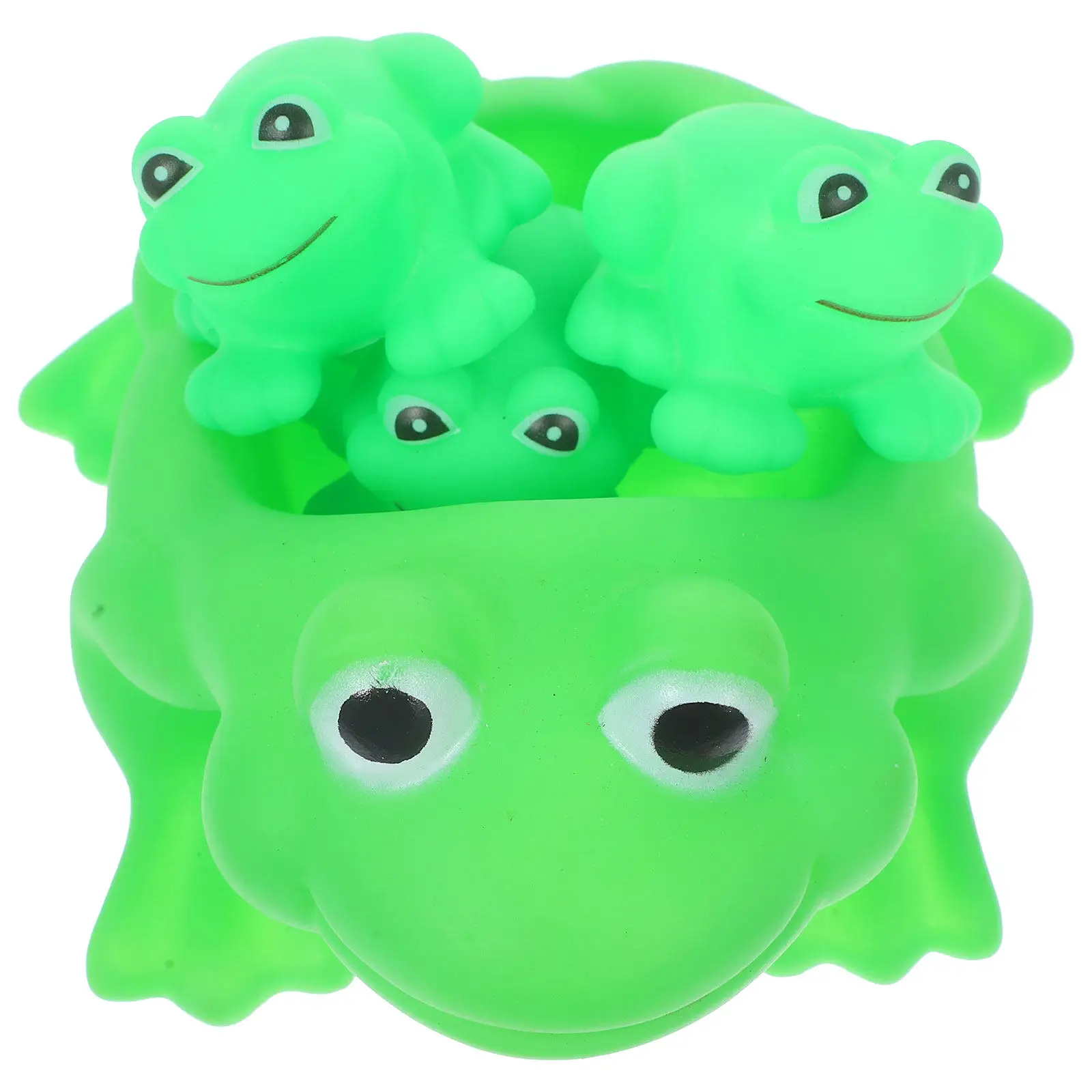 4Pcs Frogs Bathtub Fun Water Play Set Soft Vinyl Safe Baby Shower Accessories Creative Frog Toy Frog Party Favors