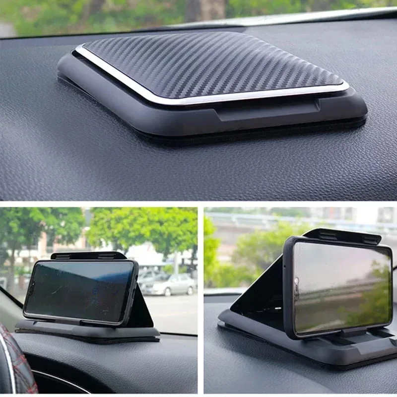 

Adjustable Smartphone Holder for Car - Dashboard Mount. Anti - Slip Silicone, Universal Fit. Strong Grip Design for Stable Use
