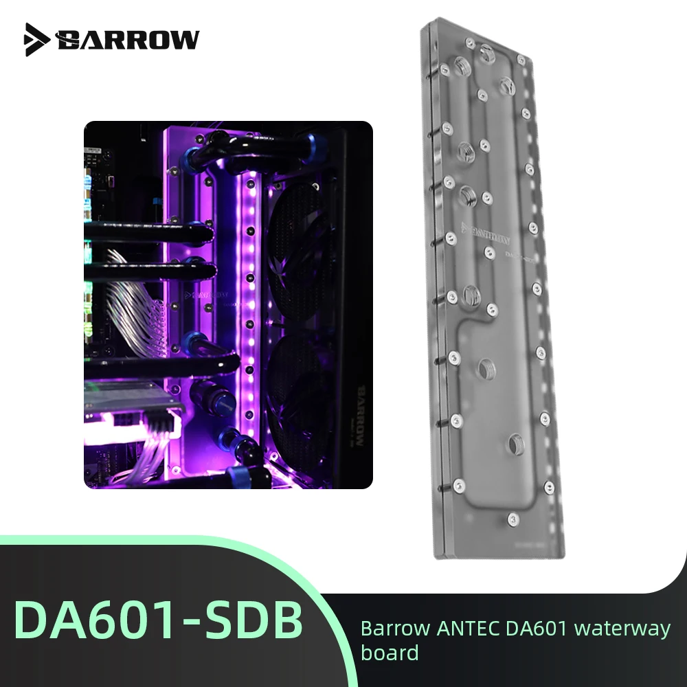 

Barrow Distroplate for ANTEC DA601 Chassis DA601-SDB Water Cooling System for PC Gaming 5V 3PIN Waterway Board