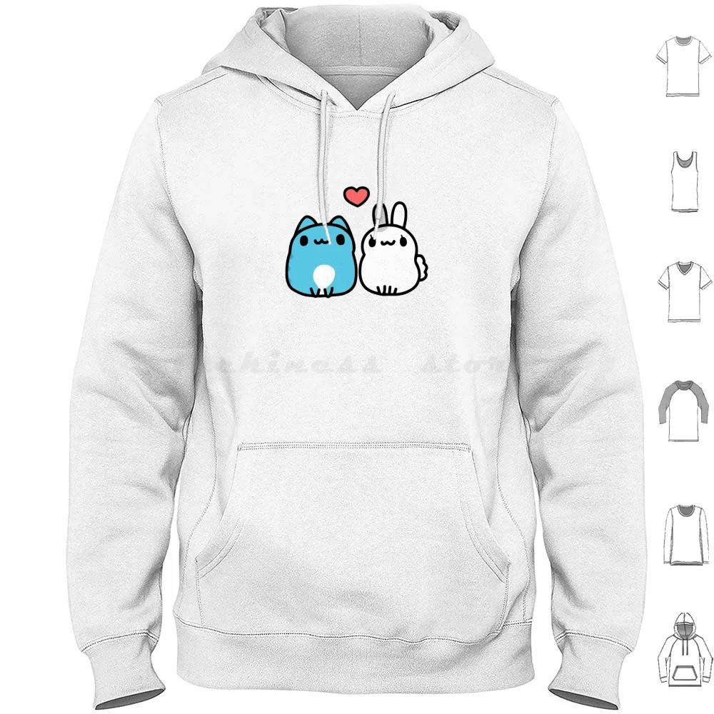 Love Cat , Comic Cat , Bugcat Capoo W Hoodie Cotton Long Sleeve Bugcat Cat Bugcat Capoo Store Bug Cat Love Bugcat